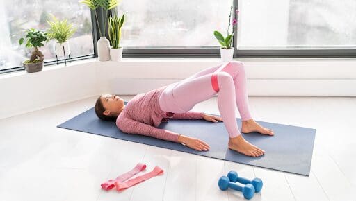 Lady exercising as part of supportive exercise for addiction recovery.