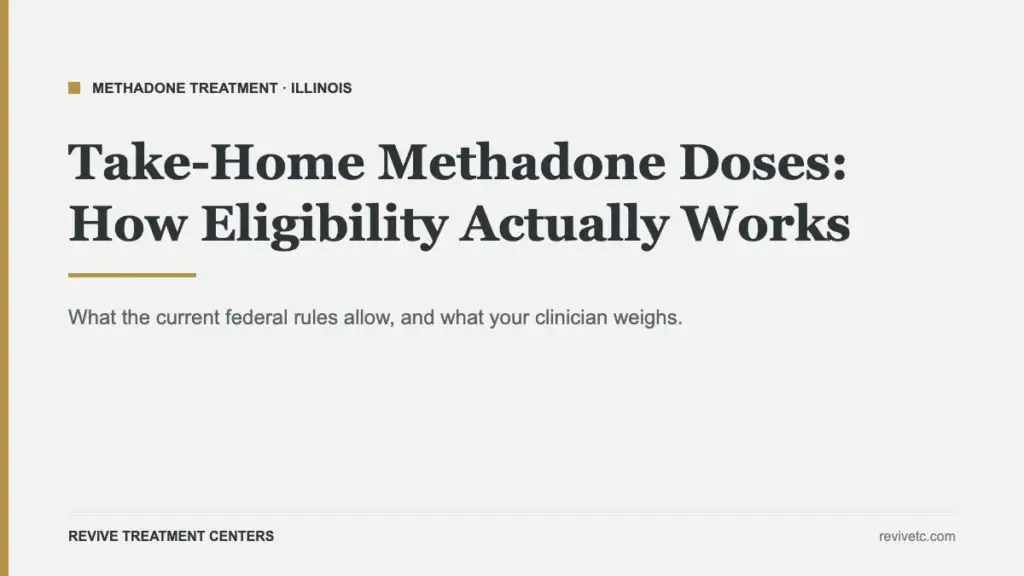Take-home methadone doses