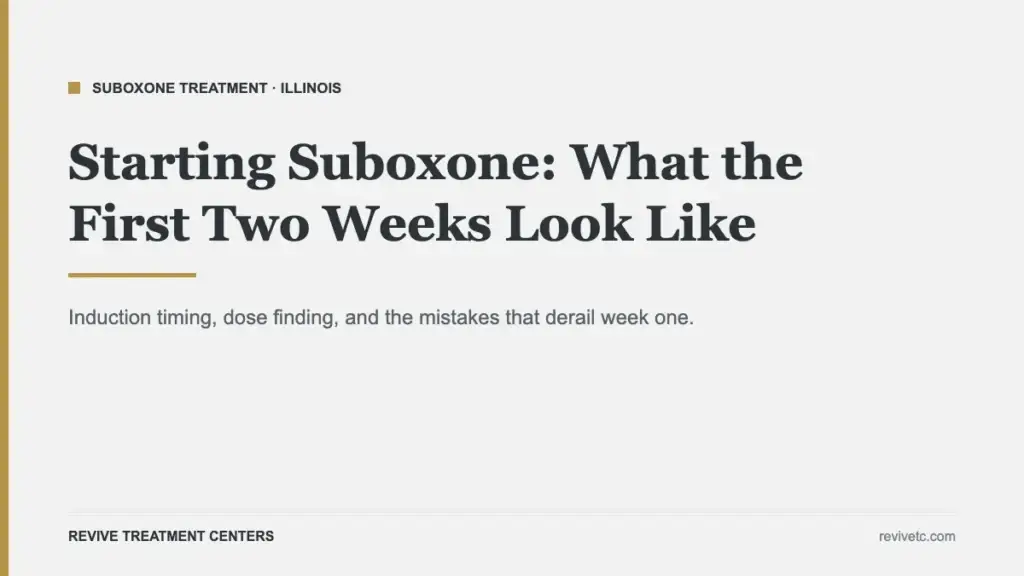Starting Suboxone treatment